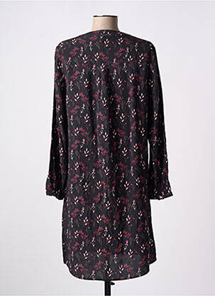 Rochie midi imprimeu floral mâneci lungi negru JULIE GUERLANDE femeie