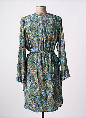 Rochie midi imprimeu floral mâneci lungi albastru JULIE GUERLANDE femeie