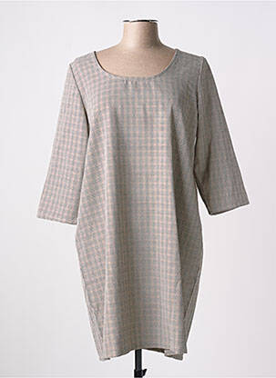 Rochie scurtă bej POISSONS BLANCS femeie