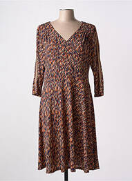 Rochie midi mâneci 3/4 mâneci 3/4 albastru DIANE LAURY femme