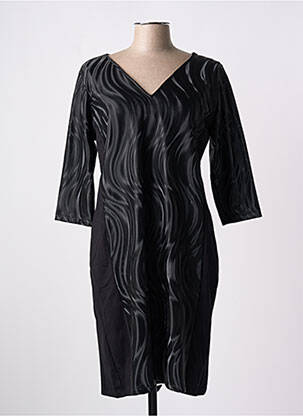 Rochie midi mâneci 3/4 mâneci 3/4 negru POISSONS BLANCS femeie