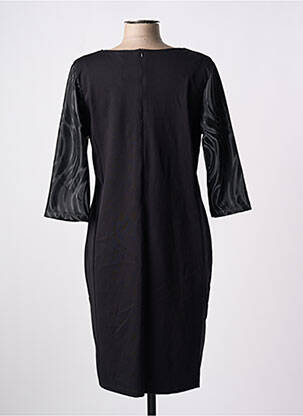 Rochie midi mâneci 3/4 mâneci 3/4 negru POISSONS BLANCS femeie