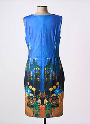 Rochie midi fără mâneci fără mâneci albastru SMASHED LEMON femeie