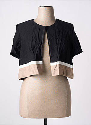 Bolero efect material satinat negru CHRISTINE LAURE femeie