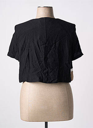 Bolero efect material satinat negru CHRISTINE LAURE femeie