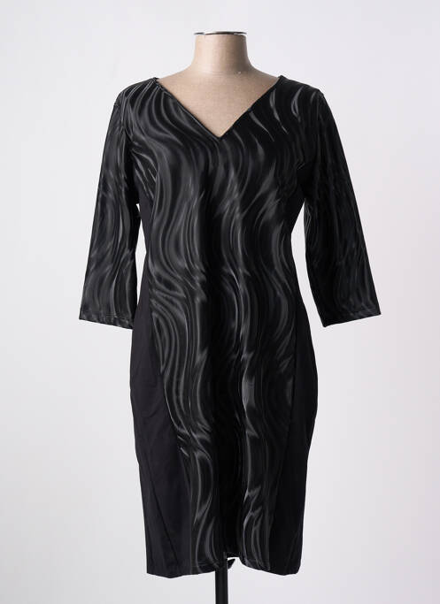 Rochie midi negru POISSONS BLANCS femeie