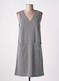 Rochie midi imprimeu fantezie bretele subțiri negru SEE THE MOON femme