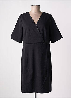 Rochie midi mâneci scurte mâneci scurte negru JULIE GUERLANDE femeie