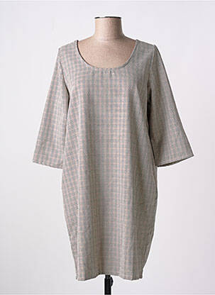 Rochie midi maro POISSONS BLANCS femeie