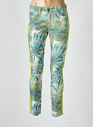 Pantalon slim elasticitate mărime normală verde GEISHA femeie
