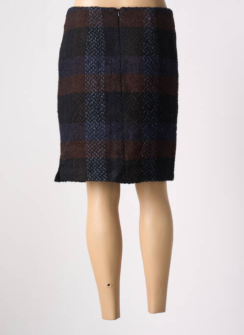 Fustă midi talie cu cleme albastru CHRISTINE LAURE femme