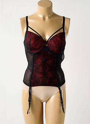 Corset/Jartieră negru ESCORT femeie