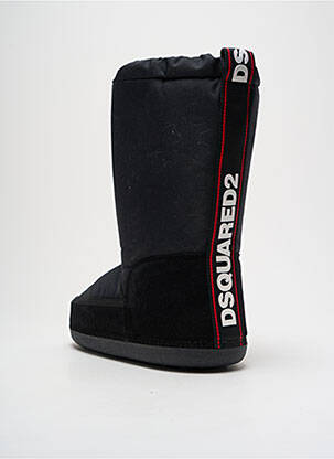 Botine/ghete țesătură satinată vârf rotund negru DSQUARED2 bărbat