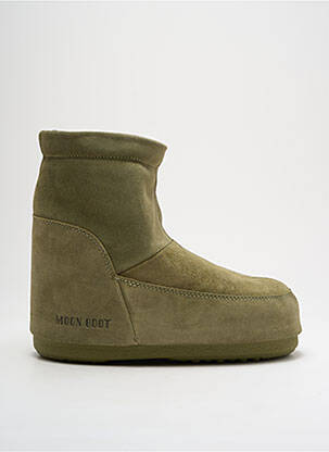 Botine/ghete nubuc toc de 4 la 6 cm verde MOON BOOT femeie