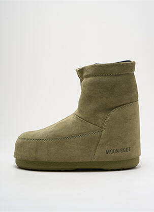 Botine/ghete nubuc toc de 4 la 6 cm verde MOON BOOT femeie