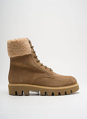Botine/ghete nubuc toc de 4 la 6 cm bej BOGNER femeie