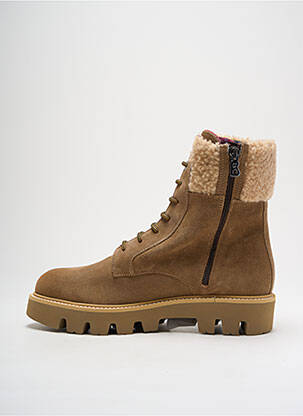 Botine/ghete nubuc toc de 4 la 6 cm bej BOGNER femeie