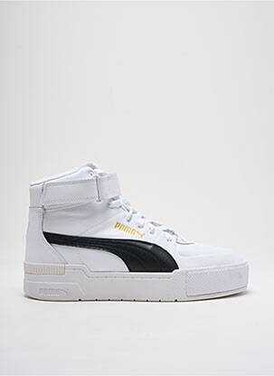 Adidași vârf rotund toc de 4 la 6 cm alb PUMA femeie
