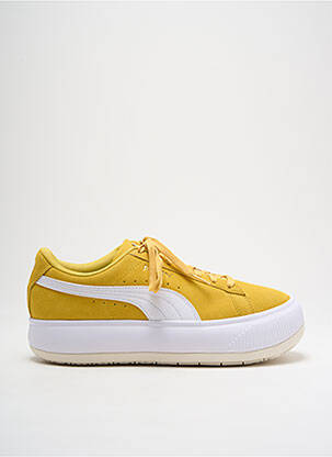 Adidași nubuc toc de 4 la 6 cm galben PUMA femeie