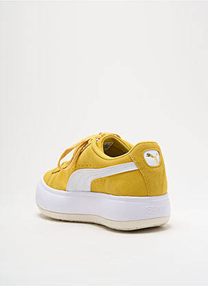 Adidași nubuc toc de 4 la 6 cm galben PUMA femeie