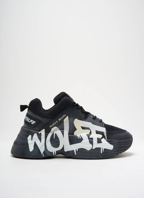 Adidași țesătură satinată vârf rotund negru NAKED WOLFE homme