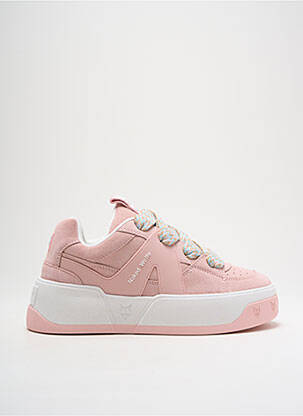 Adidași nubuc toc de 4 la 6 cm roz NAKED WOLFE femeie