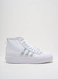 Adidași material neted toc plat până la 3 cm alb ADIDAS femme