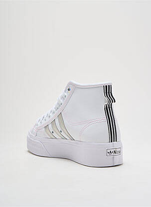 Adidași material neted toc plat până la 3 cm alb ADIDAS femeie