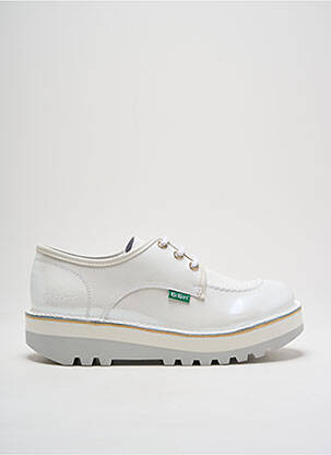 Derby-uri material neted toc de 4 la 6 cm alb KICKERS femeie