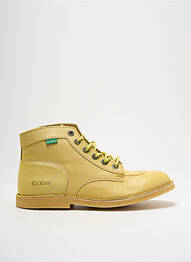 Botine/ghete material neted vârf rotund galben KICKERS homme