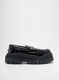 Mocasini țesătură satinată toc de 4 la 6 cm negru EYTYS femme