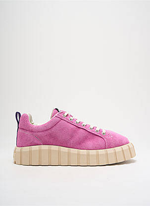Adidași nubuc toc de 4 la 6 cm roz EYTYS femeie