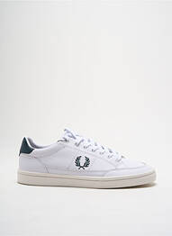 Adidași material neted vârf rotund alb FRED PERRY bărbat