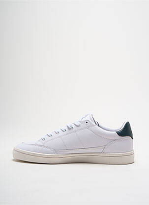 Adidași material neted vârf rotund alb FRED PERRY bărbat