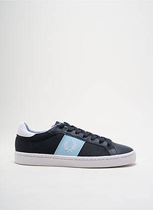Adidași țesătură satinată vârf rotund albastru FRED PERRY bărbat