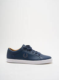 Adidași material neted toc platformă albastru FRED PERRY bărbat