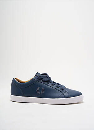 Adidași material neted toc platformă albastru FRED PERRY bărbat