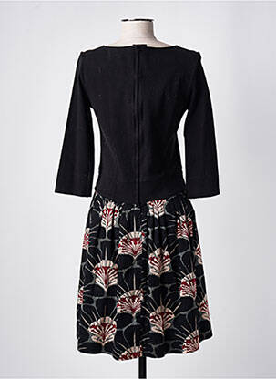 Rochie midi imprimeu floral mâneci 3/4 negru ELIANE ET LENA femeie