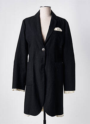 Palton lung negru ONE STEP femeie