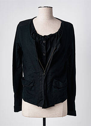 Jachete casual guler rotund negru IKKS femeie