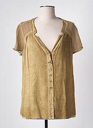 Cămașă mâneci scurte mâneci scurte verde ELISA CAVALETTI femme