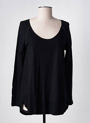 Tricou negru DES PETITS HAUTS femeie