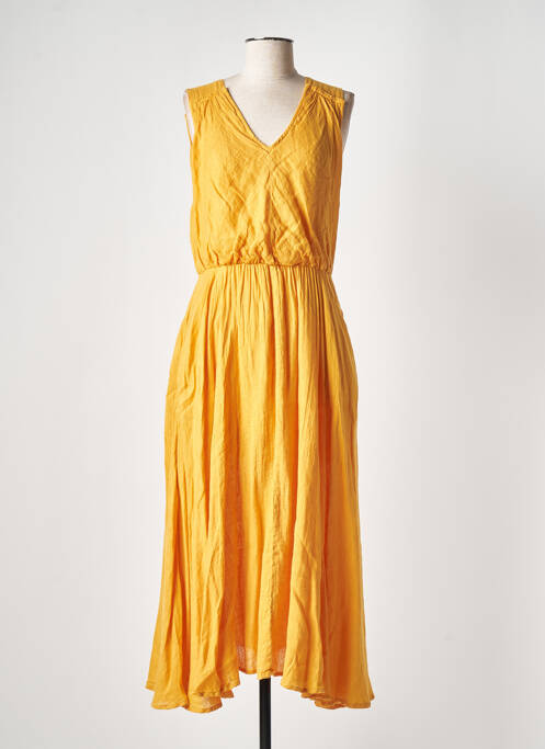 Rochie midi galben ZYGA femeie