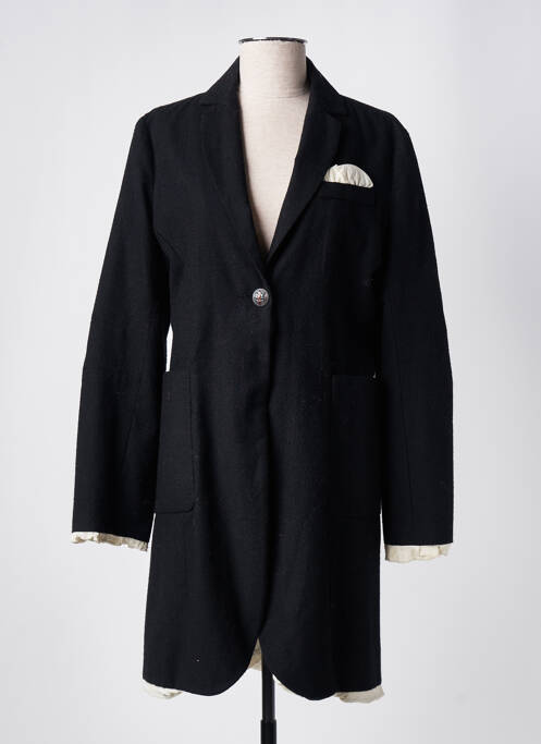 Palton lung negru ONE STEP femeie