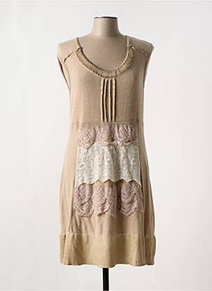 Rochie midi bej ELISA CAVALETTI femeie