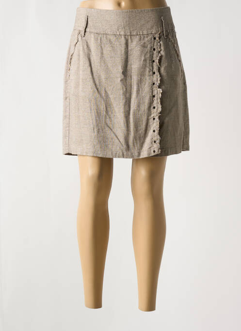 Fustă scurtă maro ONE STEP femeie