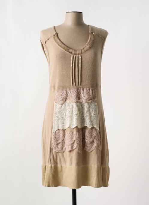 Rochie midi bej ELISA CAVALETTI femeie