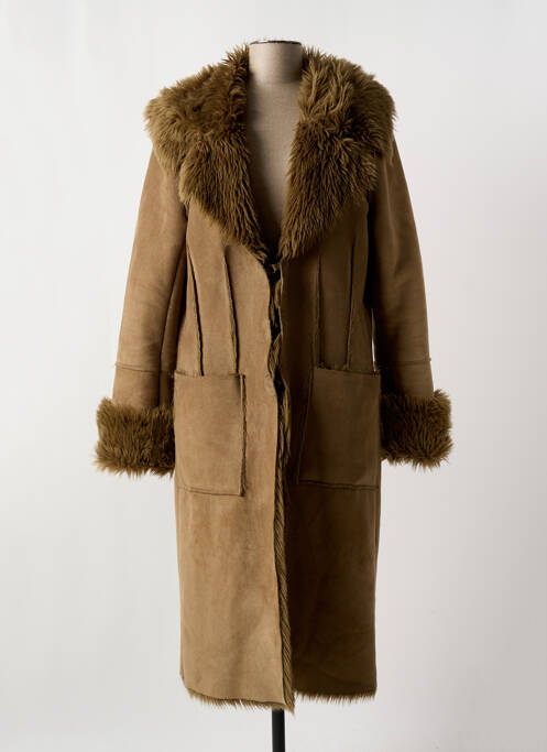 Palton lung maro IKKS femeie