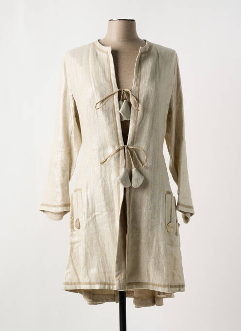 Palton lung bej INDIES femeie