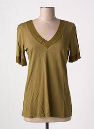 Top țesătură jersey mâneci scurte verde LA FÉE ATELIER BY LA FÉE MARABOUTÉE femme